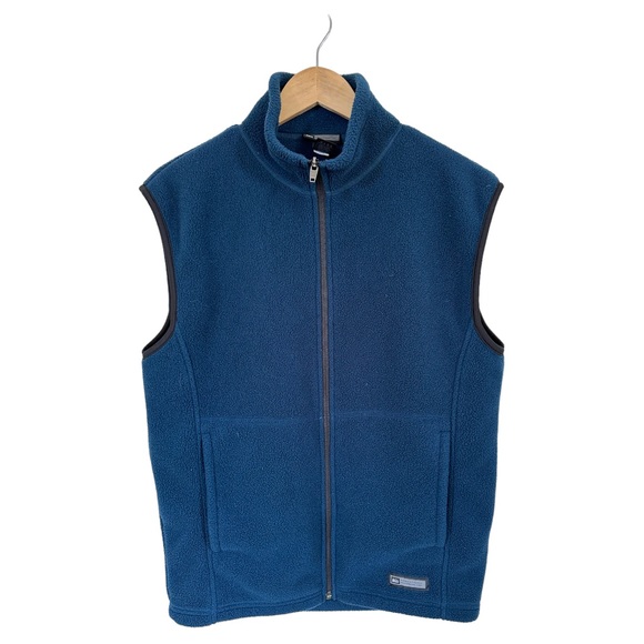 REI Men’s Fleece Vest Zipper Front Dark Blue Two Front Pockets Size Medium - Picture 7 of 13